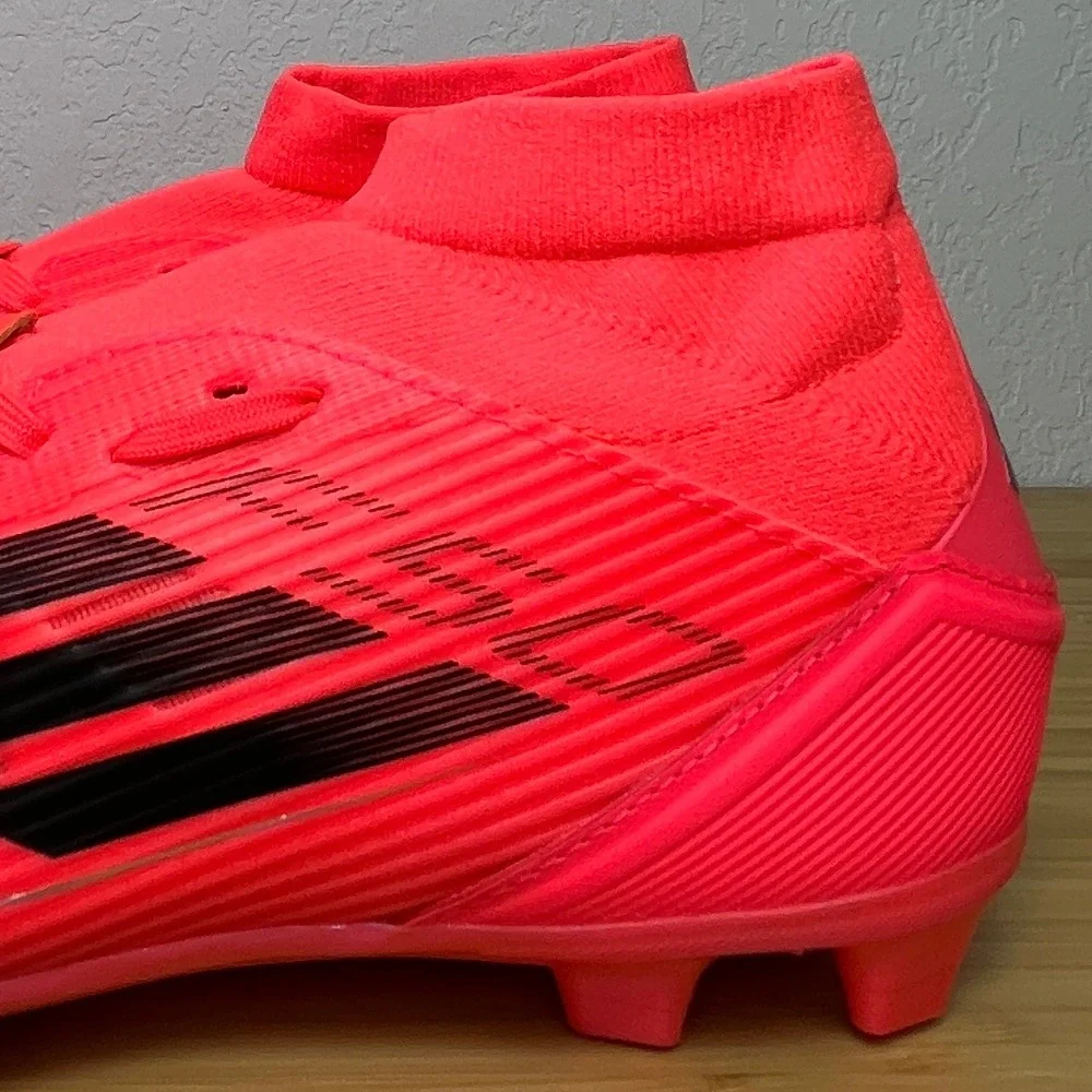 Adidas F50 League Mid FG Soccer Cleats Womens Bright Orange Black Size 9.5 - Picture 10 of 10